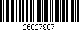 Código de barras (EAN, GTIN, SKU, ISBN): '26027987'