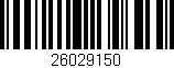 Código de barras (EAN, GTIN, SKU, ISBN): '26029150'