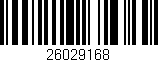 Código de barras (EAN, GTIN, SKU, ISBN): '26029168'