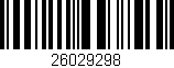 Código de barras (EAN, GTIN, SKU, ISBN): '26029298'