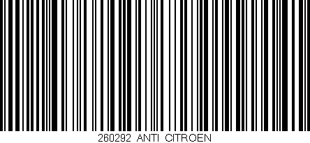 Código de barras (EAN, GTIN, SKU, ISBN): '260292_ANTI_CITROEN'