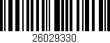 Código de barras (EAN, GTIN, SKU, ISBN): '26029330'