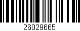 Código de barras (EAN, GTIN, SKU, ISBN): '26029665'