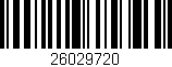 Código de barras (EAN, GTIN, SKU, ISBN): '26029720'