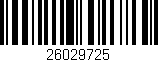 Código de barras (EAN, GTIN, SKU, ISBN): '26029725'