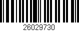 Código de barras (EAN, GTIN, SKU, ISBN): '26029730'