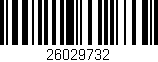 Código de barras (EAN, GTIN, SKU, ISBN): '26029732'