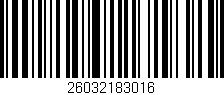 Código de barras (EAN, GTIN, SKU, ISBN): '26032183016'