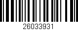 Código de barras (EAN, GTIN, SKU, ISBN): '26033931'