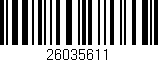 Código de barras (EAN, GTIN, SKU, ISBN): '26035611'