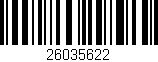Código de barras (EAN, GTIN, SKU, ISBN): '26035622'