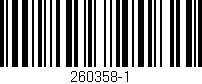 Código de barras (EAN, GTIN, SKU, ISBN): '260358-1'