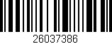 Código de barras (EAN, GTIN, SKU, ISBN): '26037386'