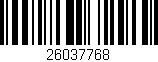 Código de barras (EAN, GTIN, SKU, ISBN): '26037768'