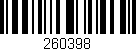 Código de barras (EAN, GTIN, SKU, ISBN): '260398'