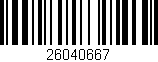 Código de barras (EAN, GTIN, SKU, ISBN): '26040667'