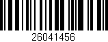 Código de barras (EAN, GTIN, SKU, ISBN): '26041456'