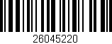 Código de barras (EAN, GTIN, SKU, ISBN): '26045220'