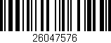Código de barras (EAN, GTIN, SKU, ISBN): '26047576'