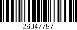 Código de barras (EAN, GTIN, SKU, ISBN): '26047797'