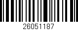 Código de barras (EAN, GTIN, SKU, ISBN): '26051187'