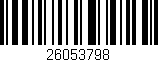 Código de barras (EAN, GTIN, SKU, ISBN): '26053798'