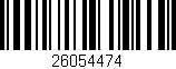Código de barras (EAN, GTIN, SKU, ISBN): '26054474'