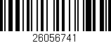 Código de barras (EAN, GTIN, SKU, ISBN): '26056741'