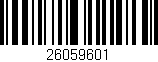 Código de barras (EAN, GTIN, SKU, ISBN): '26059601'
