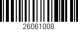 Código de barras (EAN, GTIN, SKU, ISBN): '26061008'
