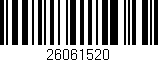 Código de barras (EAN, GTIN, SKU, ISBN): '26061520'