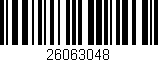 Código de barras (EAN, GTIN, SKU, ISBN): '26063048'