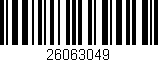 Código de barras (EAN, GTIN, SKU, ISBN): '26063049'