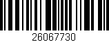 Código de barras (EAN, GTIN, SKU, ISBN): '26067730'