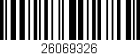 Código de barras (EAN, GTIN, SKU, ISBN): '26069326'