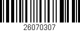 Código de barras (EAN, GTIN, SKU, ISBN): '26070307'