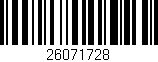 Código de barras (EAN, GTIN, SKU, ISBN): '26071728'