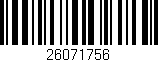 Código de barras (EAN, GTIN, SKU, ISBN): '26071756'