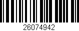 Código de barras (EAN, GTIN, SKU, ISBN): '26074942'