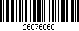 Código de barras (EAN, GTIN, SKU, ISBN): '26076068'