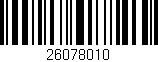 Código de barras (EAN, GTIN, SKU, ISBN): '26078010'