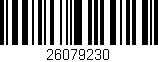 Código de barras (EAN, GTIN, SKU, ISBN): '26079230'