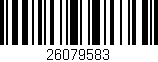 Código de barras (EAN, GTIN, SKU, ISBN): '26079583'