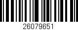 Código de barras (EAN, GTIN, SKU, ISBN): '26079651'