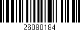 Código de barras (EAN, GTIN, SKU, ISBN): '26080184'