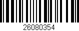 Código de barras (EAN, GTIN, SKU, ISBN): '26080354'