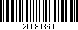 Código de barras (EAN, GTIN, SKU, ISBN): '26080369'