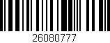 Código de barras (EAN, GTIN, SKU, ISBN): '26080777'