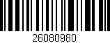 Código de barras (EAN, GTIN, SKU, ISBN): '26080980'