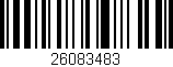 Código de barras (EAN, GTIN, SKU, ISBN): '26083483'